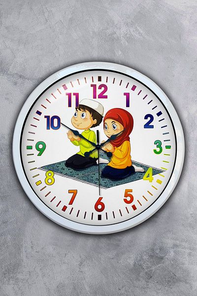 Kasva Concept Gift 40 cm White Metal Children's Room Wall Clock