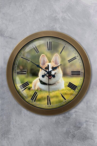 Platin Saat ساعة حائط كلب معدنية هدية 36 سم كلب هدية معدنية مقلوبة