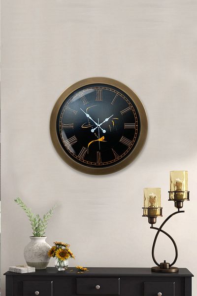 Kasva Concept Gift 36 cm Antique Metal Profile Wall Clock