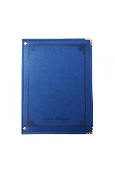 Önder İmza Dosyası - İmza Defteri Lüx 20 Yaprak Lacivert 7102-6