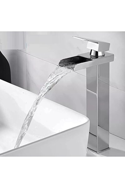 RENA DESIGN Krom Çanak Lavabo Bataryası Havza Model Uzun/yüksek Lavabo Musluğ...