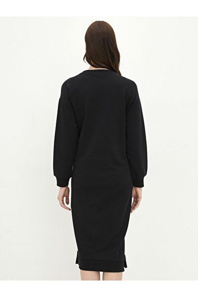 LC Waikiki Těhotenské šaty s dlouhým rukávem a výstřihem