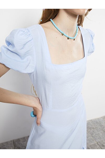 LC Waikiki Rochie de damă - decolteu patrat, croială solida, mânecă scurta