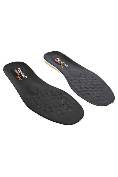 Foottab Gerçek Deri & Lateks Şok Emici Anatomik Ayakkabı Tabanlığı Siyah
