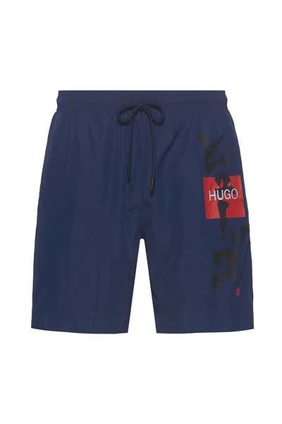 Navy hugo shop boss swim shorts