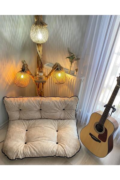 MÇ HOME Palet Minderi Yer Minderi 2 'li Takım Puf Minder