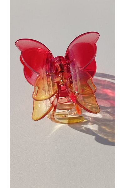 İLKYAZ Accessory Acrylic Double Wing Butterfly Latch Buckle