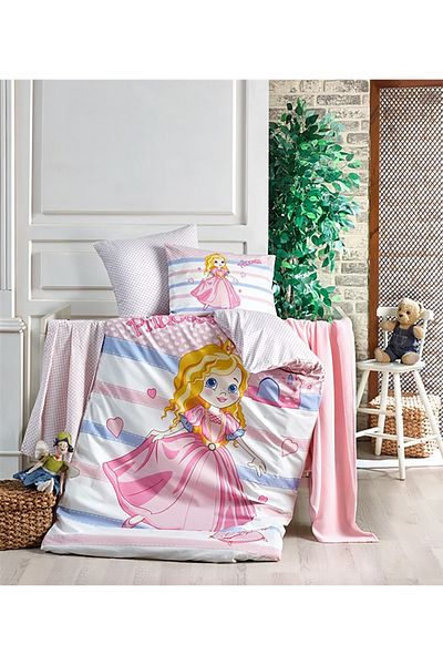 Kristal By Taç Crystal Princess Baby Duvet Cover Set 100% Cotton