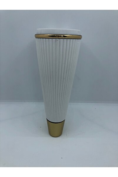 KARAKOÇ Plastic, 19 cm White-gold Armchair, Armchair, Furniture Leg (4 Pieces)