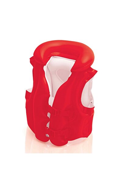 Intex Iy58671 Yakalı Kırmızı Yelek 50x47 Cm