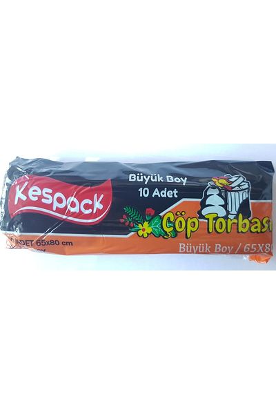 KESPACK Large Size Sharp Garbage Bag - 65X80, 10 Pieces of 10