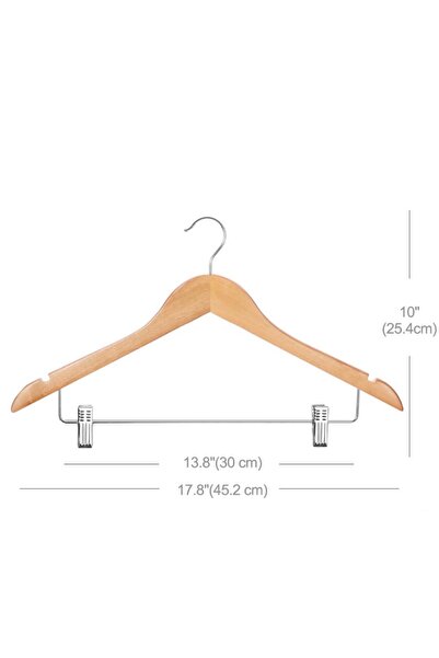 menofis Ahşap Mandallı Kıyafet Elbise Ve Gömlek Askısı 24 Adet Alttan Klipsli -askı Sarayı -