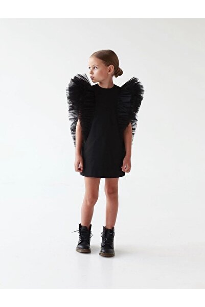 Da&Mira Kız Çocuk Siyah Tasarım Elbise