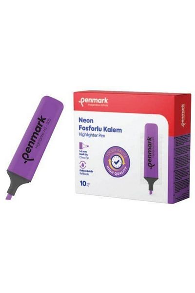 penmark Neon Highlighter (Marking Pen) Lilac Hs505-05 (Pack of 10)
