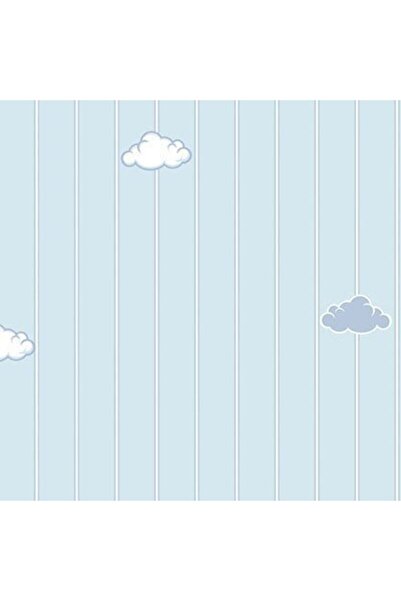 Adawall Adakids 8916 Serie Çizgili Bulut Desenli Çocuk Odası Duvar Kağıdı 8916-2