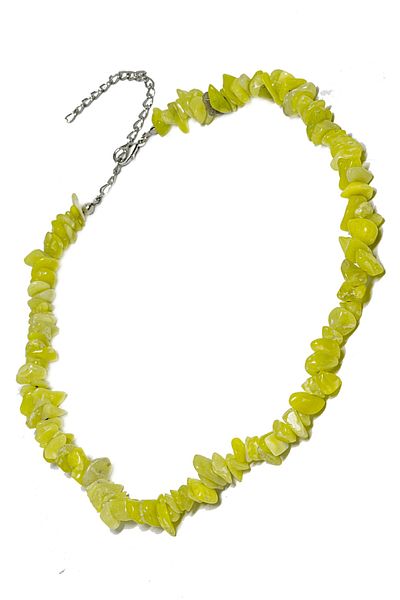 Tesbih Atölyesi Certified Natural Zebercet - Peridot Broken Stone Necklace