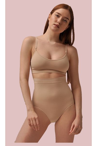 MİSTİRİK Biloba Σύσφιξη και Γλυπτική Υψηλής Μέσης Slip Corset Χρώμα δέρματος
