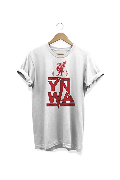 WİDİ Tricou alb imprimat Never Walk Alone