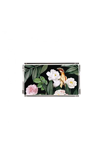 Adawall Parrot Flowers Plexi Tray - Pt2123- 40x24cm