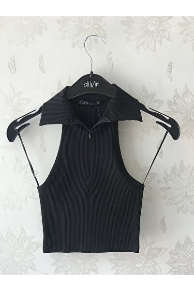 Dilvin Блузка з коміром без рукавів