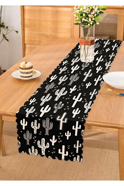 Realhomes Alb-negru cu cactus imprimat decorativ cu design special