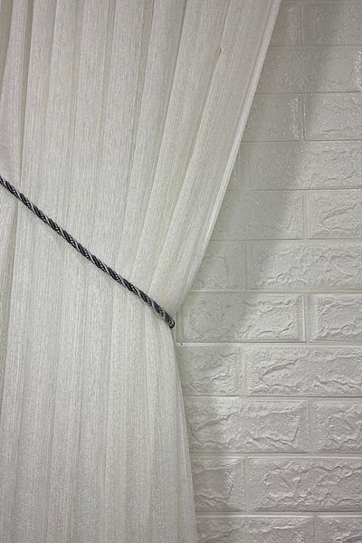 Helezoni Double Breasted Curtain Tulle Background Collection Rope Cord Braçol 300 Cm (1 PC)