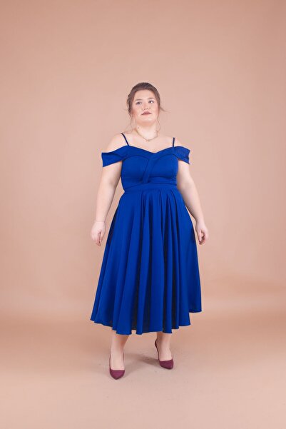 Bidoluelbise Rochie de damă, mărime mare, cu bretele, cu detaliu de umăr, pli...