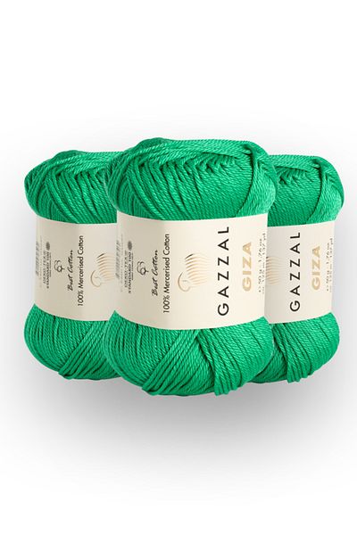 Gazzal Giza 50gr 3'lü Πακέτο Amigurumi Mercerized Cotton El Örgü İpliği Taka Yarn (2460)