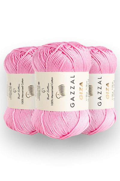 Gazzal Giza 50gr 3'λι Συσκευασία Amigurumi Mercerized Cotton Χειροποίητη Κλωστή Πλέξιμο Taka Yarn 2492