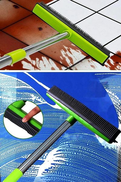 Hansel Extendable Home and Car Cleaning Brush with Rubber Tip Telescopic Handle