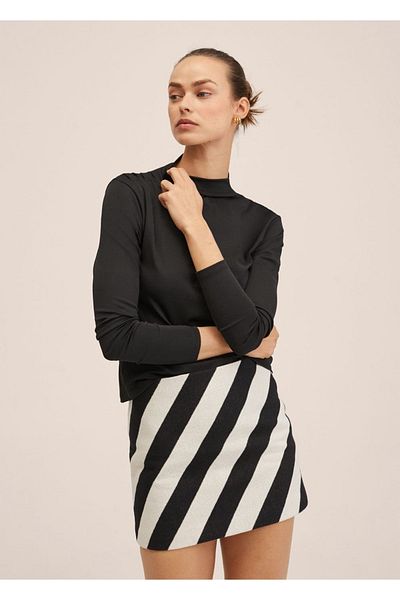 MANGO Woman Ruffle Long Sleeve T-Shirt