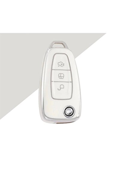AYZ GARAGE F O R D Husă pentru chei din material TPU alb