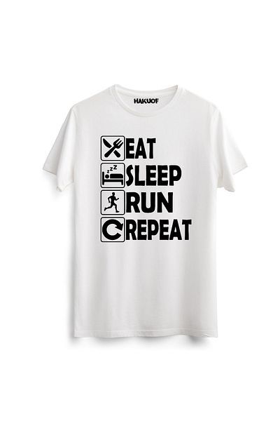 hakuof Μπλουζάκι Eat Sleep Swimming Repeat