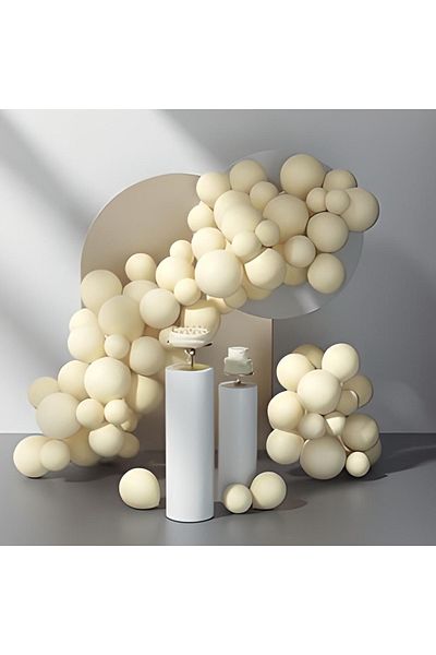 Big Party Macaron Pastel Color Yellow 100 Balloon