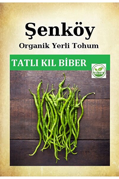 Şenköy Tatlı Kıl Biber Tohumu Doğal Ata Biber Tohumu Pakette 100 Adet + Hediy...