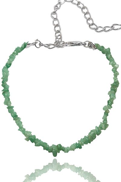 Tesbih Atölyesi Certified Natural Aventurine Broken Stone Necklace
