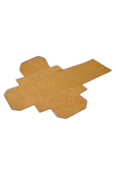 Modern Box 8x8x3 Cm 25 Adet Asetat Kapaklı Kraft Kutu Düğün Nişan Kına Hediyelik Kutu Mk164