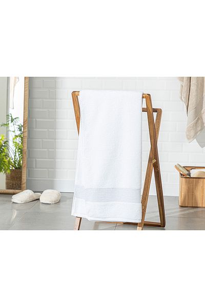 English Home Deluxe Cotton Low Twist Bath Towel 70x140 Cm White