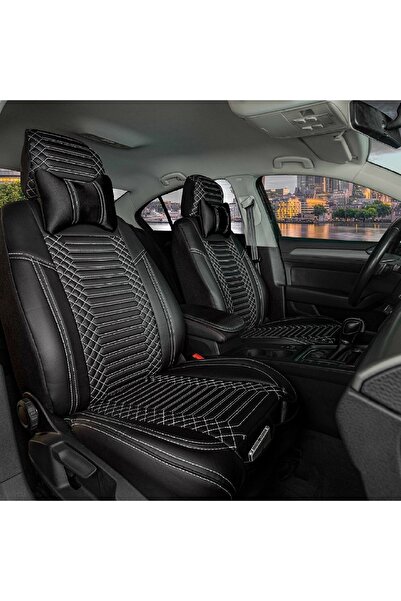 DNCTUNING Bmw 3 Series 335 غطاء مقعد سيارة جلدي فاخر أمامي/خلفي مجموعة حصرية باللون الأسود والأبيض