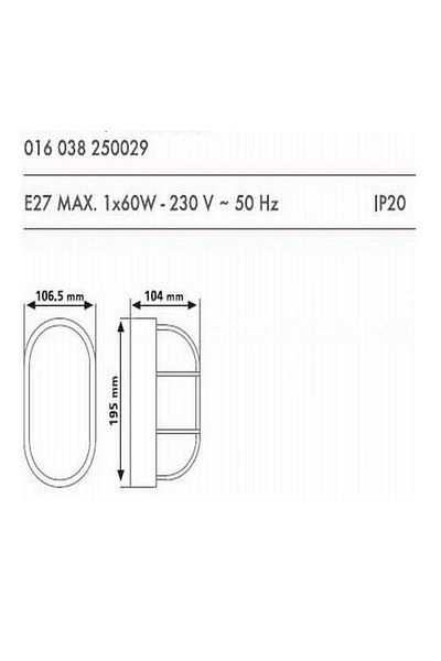 Mutlusan 016 038250029 Caged Luminaire