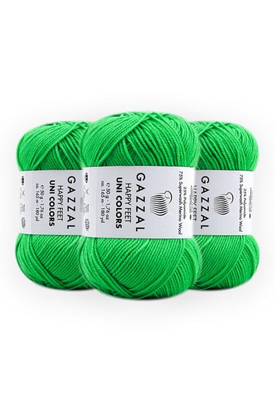 Gazzal Happy Feet 3 Pack 75% Wool Blend Πλεκτό Χέρι - 50gr 165mt (3570 Hppyf)