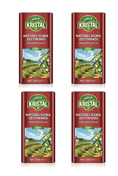 Kristal Natürel Sızma Zeytinyağı 4 L Teneke Dg 4x