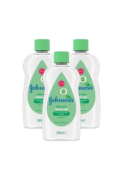 Johnson's Baby Nemlendirici Aloe Veralı Bebek Yağı 300 Ml X 3 Adet