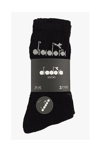 Diadora Чифт от 3 памучни тренировъчни чорапи Prato, черни, 1 çrp05