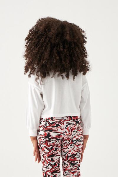 Tyess Girl's White T-shirt 22pfwtj4508