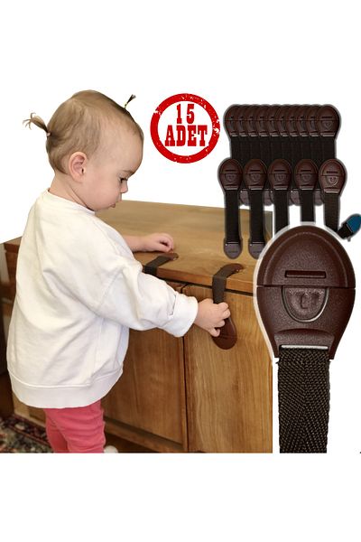 ketbox Child, Baby Drawer, Cabinet, White Goods Safety Safety Protection Lock - Multi-Purpose Lock 15 Pieces