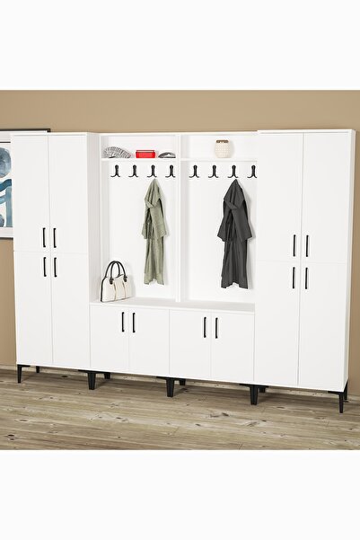 Kalender Dekor Rose-1-1-4-4 Portmanto Vestiyer Ayakkabılık