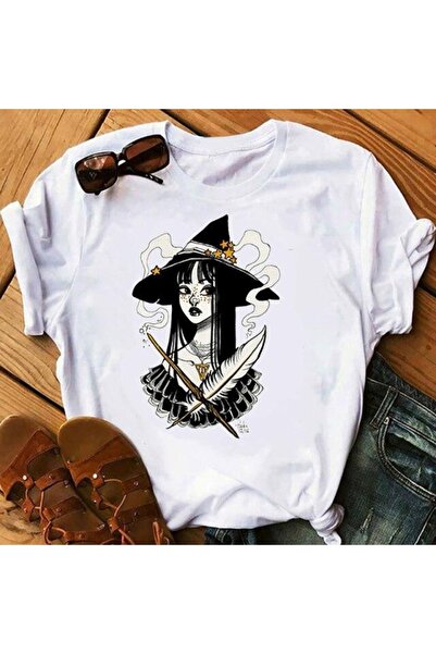 GALASHOP تي شيرت بطبعة ساحرة الهالوين M541