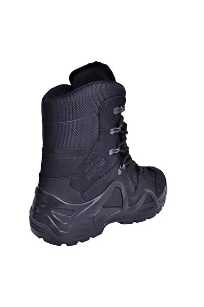 Scooter P1490 Μαύρες ανδρικές δερμάτινες αδιάβροχες μπότες