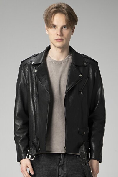 Dericlub Joker Jumbo Genuine Leather Men's Coat